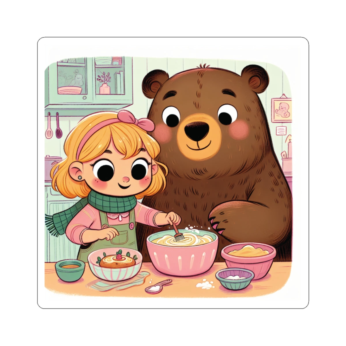 Masha and the Bear -Cut Stickers