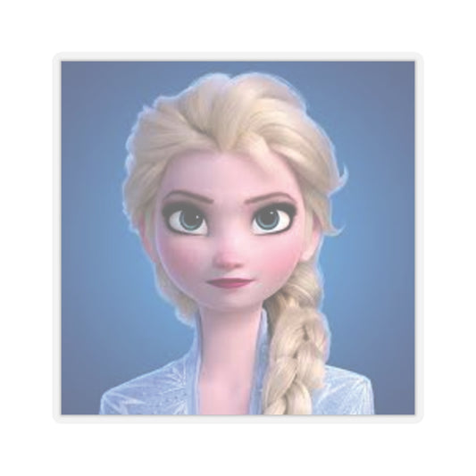 Elsa Cartoon Kiss Cut Stickers for Little Girls