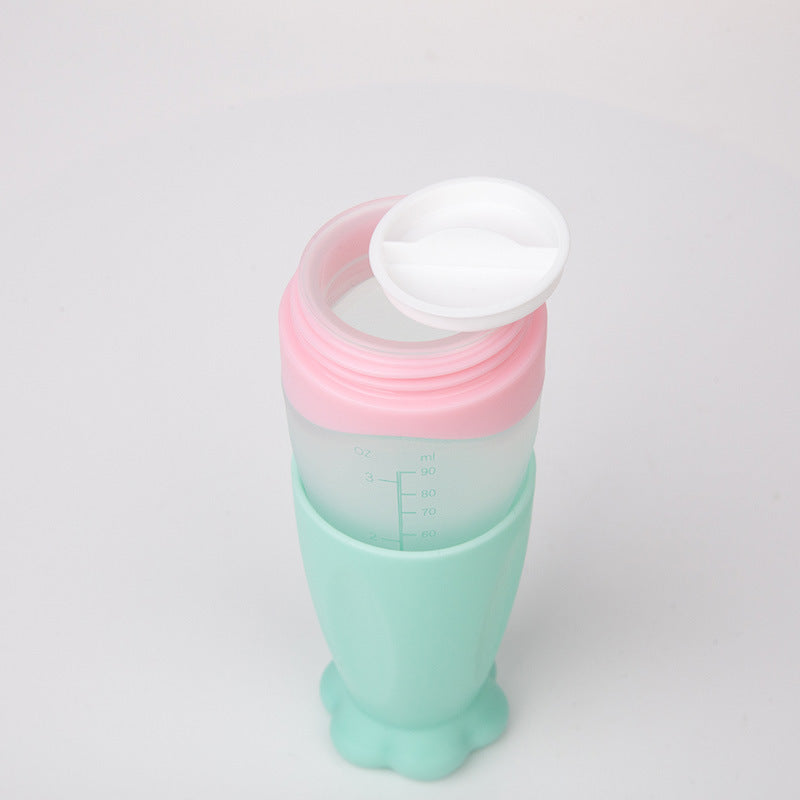 Essential Baby Feeding Tools: Silicone Spoon & Squeeze Bottle