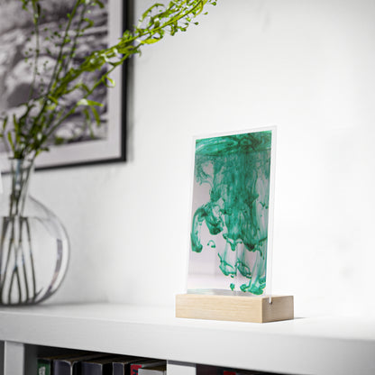 Color Splash Acrylic Sign with Wooden Stand