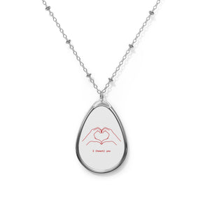 Elegant Oval Pendant Necklace