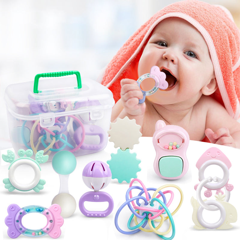 Infant Musical Mobile: Plush Rattles for Bed, Stroller - Ages 0-12 Months