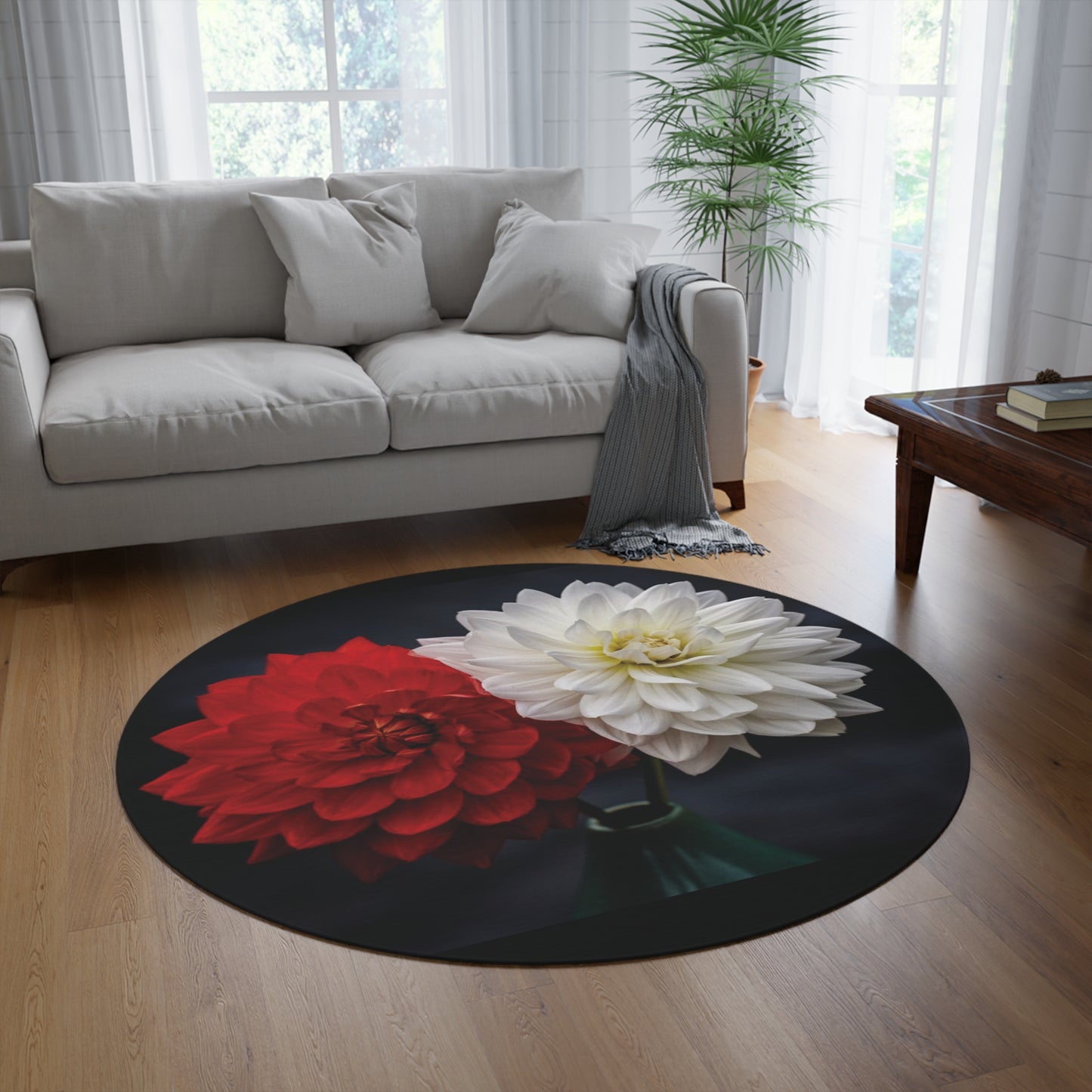 Floral Round Rug