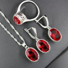 For a bride's wedding party dinner, accessorize with this stunning diamond jewelry set including a hair claw.
