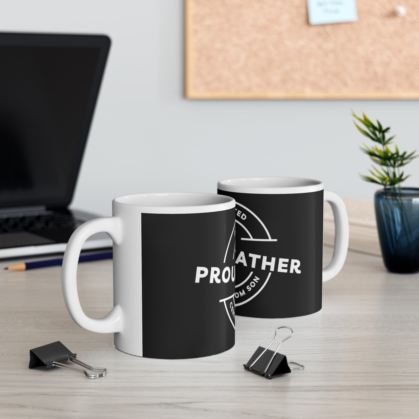 Proud Father Custom Ceramic Mug, 11oz